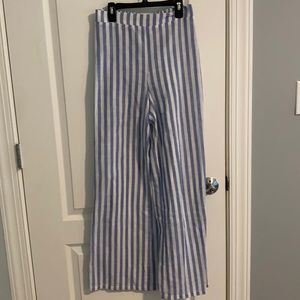 Women’s blue and white striped pant